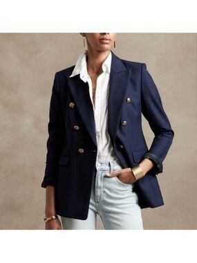 Banana Republic Captain Double-Breasted Blazer Jacket - Women